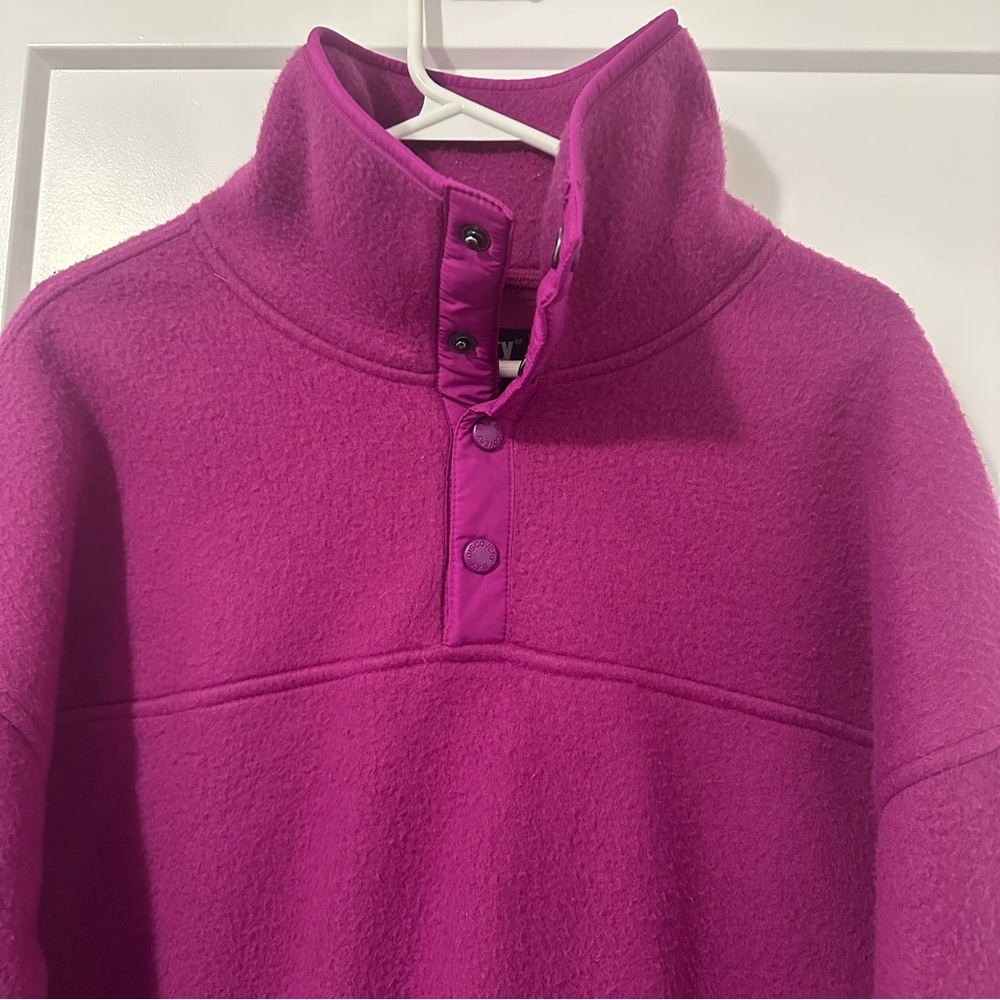 Discovery Bay Adventure Wear Vintage Fleece Purple Sweater Size Large Women’s - Picture 4 of 13